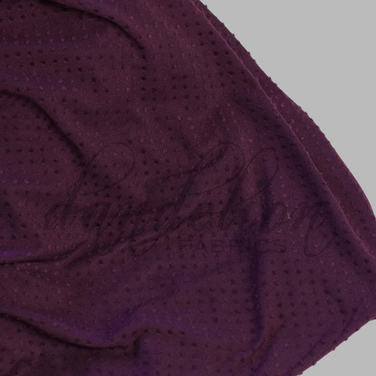 Swiss Dot Knit Fabric in Deep Plum Purple | SOLD BY THE FULL BOLT
