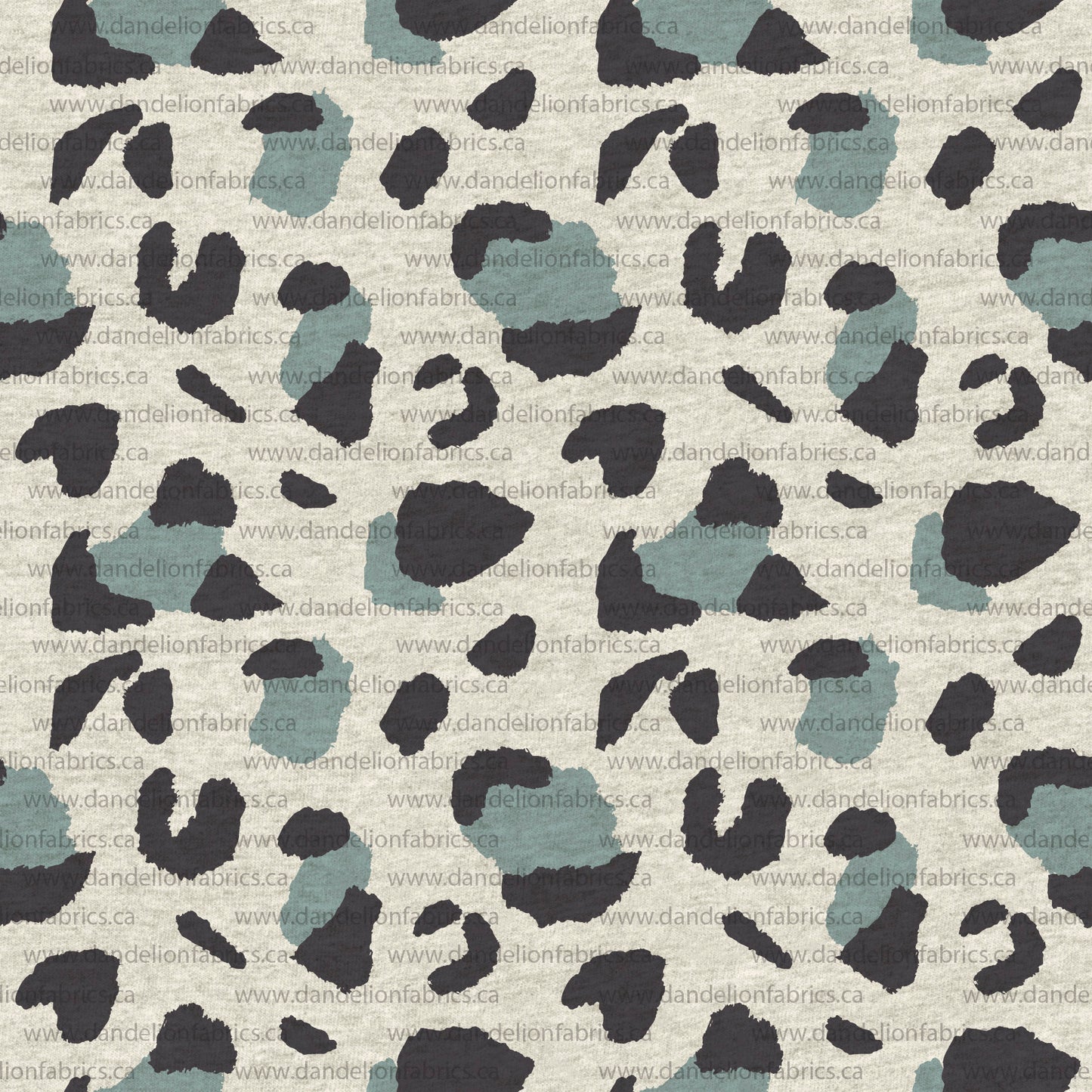 *Safari Spots in Seaglass Blue | Brushed Mini Rib Knit Fabric | SOLD BY THE FULL BOLT