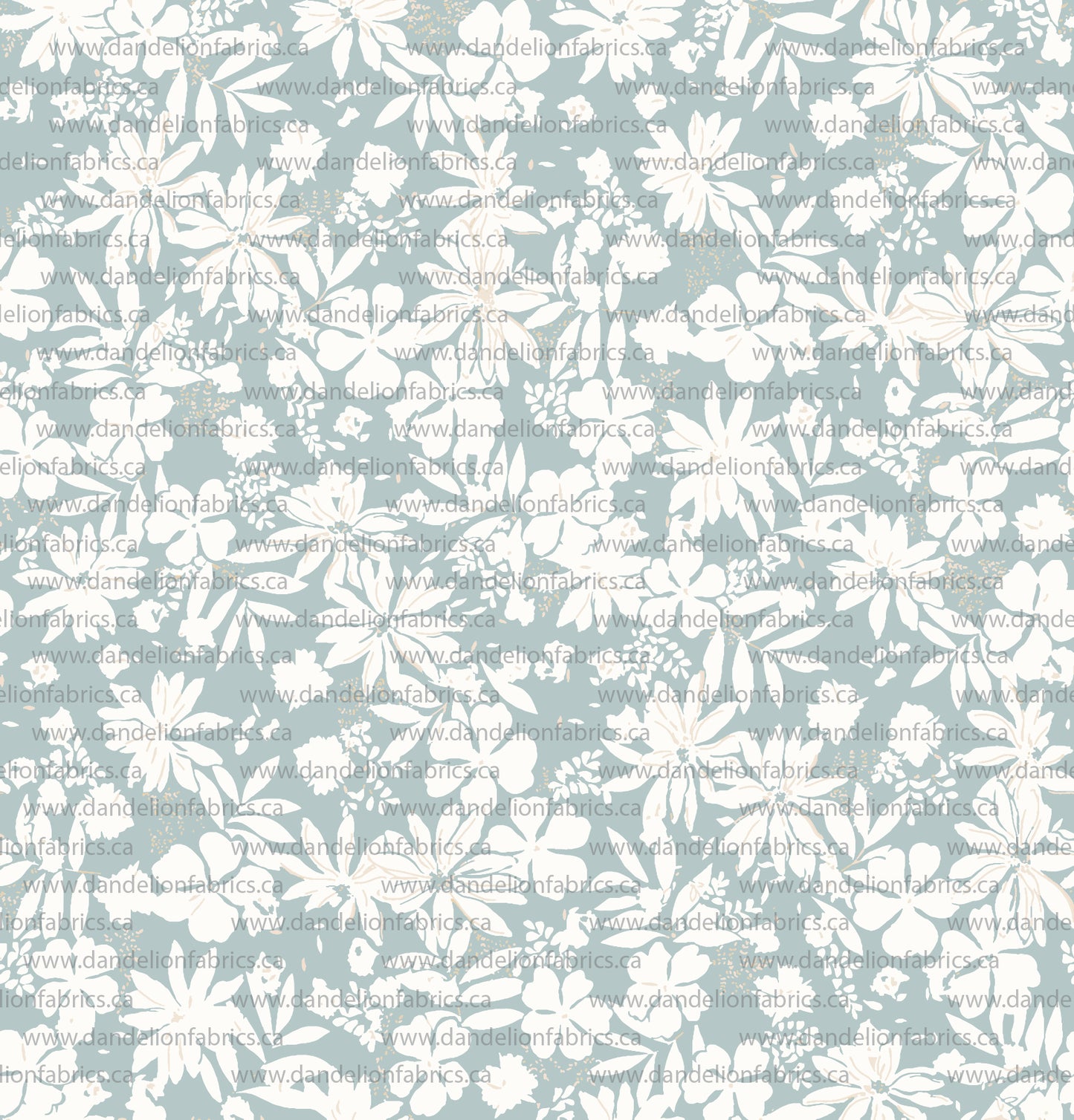 Dianna Floral in Morning Sky | Mini Rib Knit Fabric | SOLD BY THE FULL BOLT