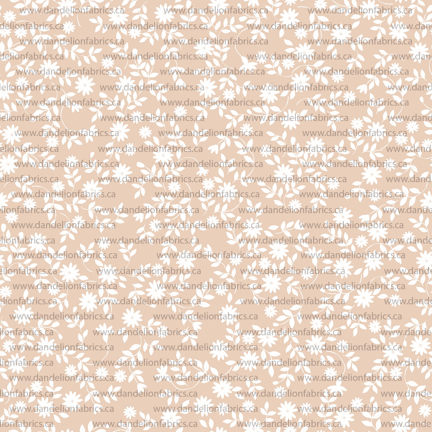 Lucy Floral in Peach | Mini Rib Knit Fabric | SOLD BY THE FULL BOLT