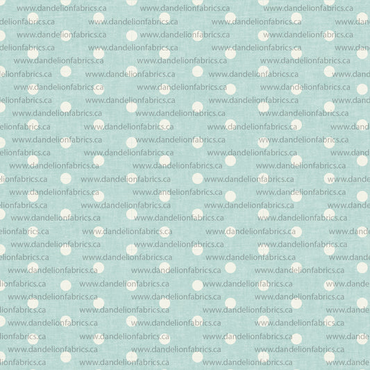 Flawed: Read Below | Polka Dots in Mint Blue | Brushed Mini Rib Knit Fabric | SOLD BY THE FULL BOLT