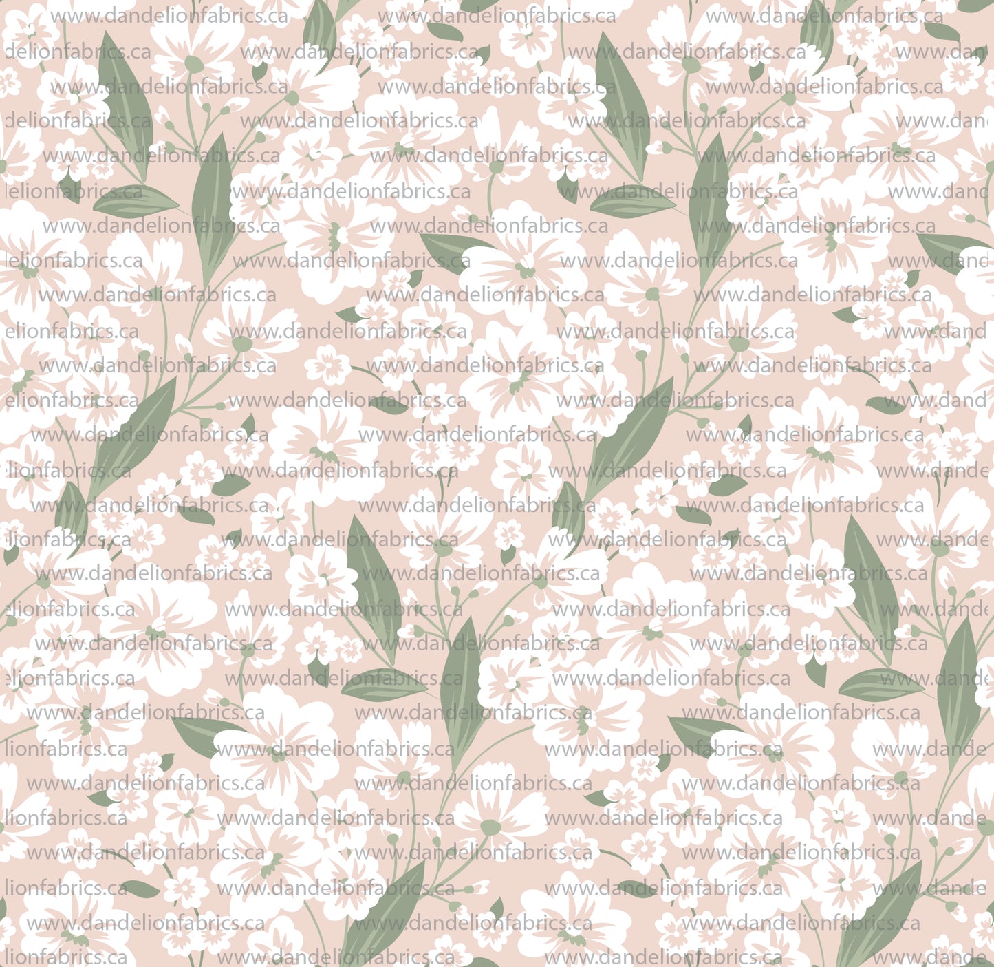 Kate Floral in Pink | Brushed Mini Rib Knit Fabric | SOLD BY THE FULL BOLT